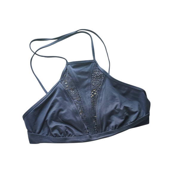 Mossimo
Women's bikini crochet top
Black
Large 
Made in China
90% nylon,  10 - Picture 1 of 2